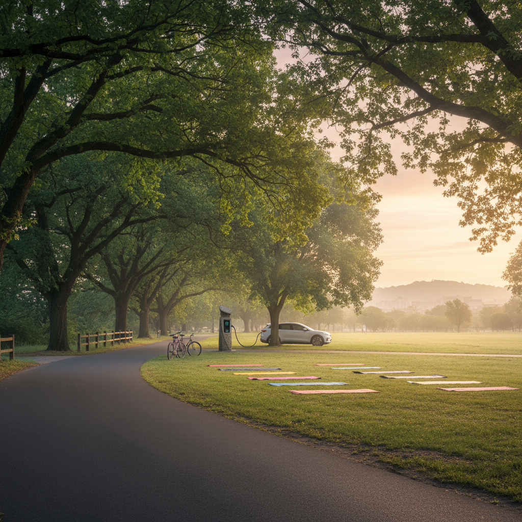 Joga w parku 2026: jak dojechać i dlaczego warto wypożyczyć auto